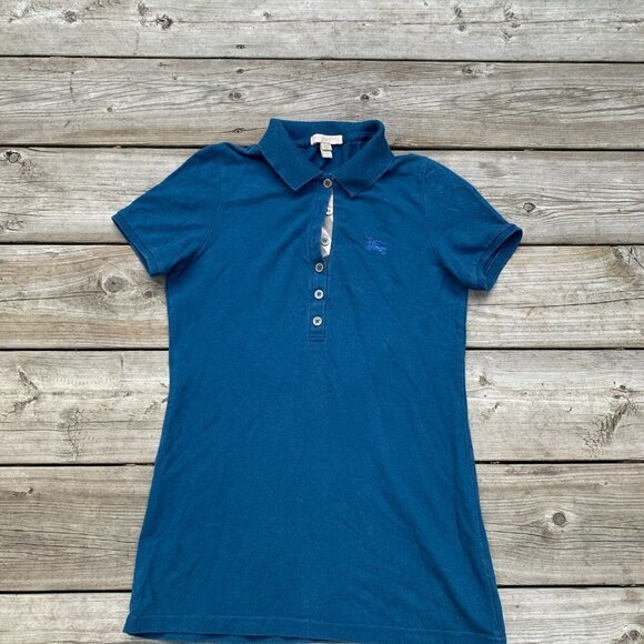 Vintage Burberry Brit Polo Button Up Shirt Dress XS - Picture 4 of 5